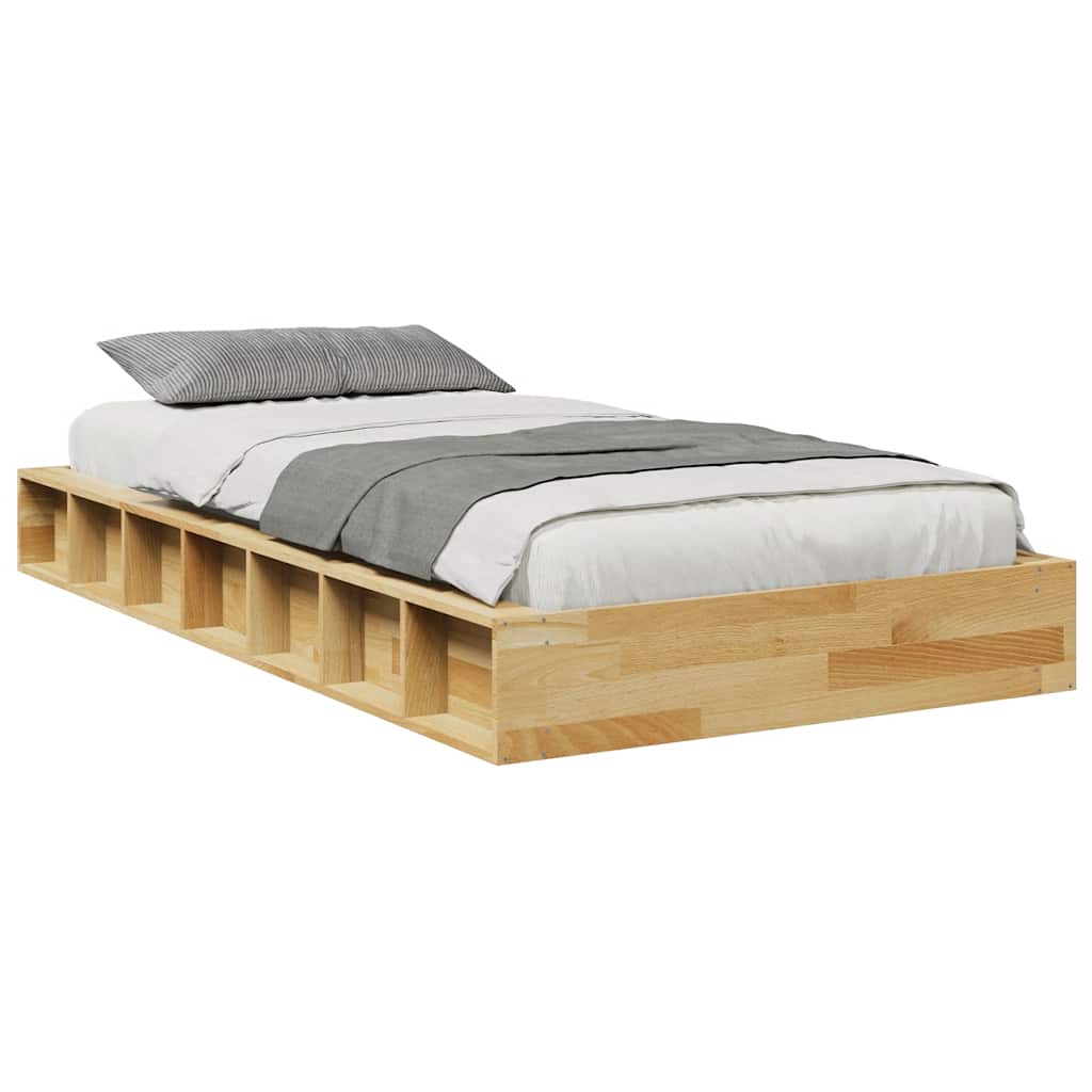 Bed Frame | Oak | Solid Oak Wood | 90x190 cm | Bed Frame | Rectangular