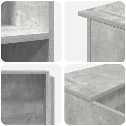 Reception Desk Concrete Grey 100x50x103.5 cm Engineered Wood