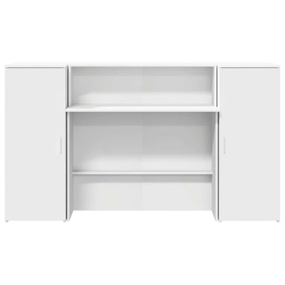 Reception Desk White 180x50x103.5 cm Engineered Wood