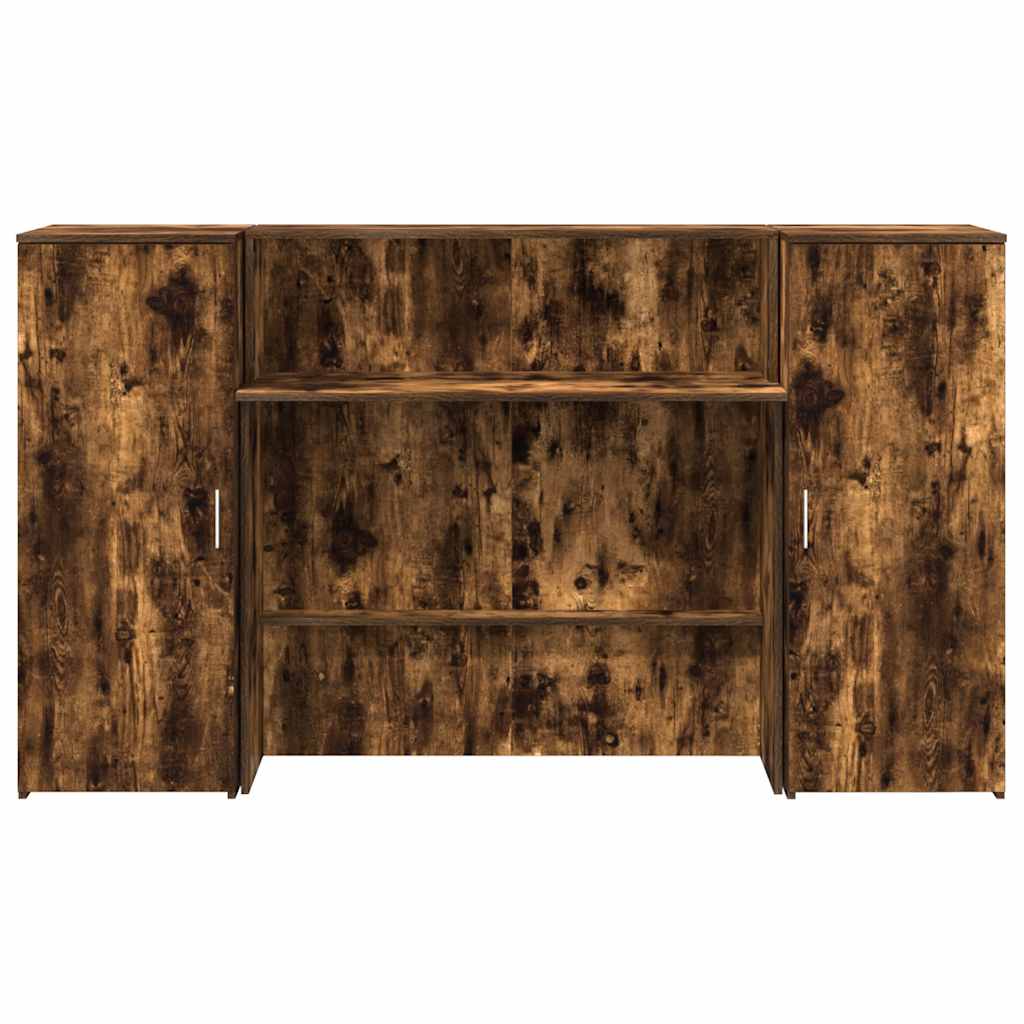 Reception Desk Smoked Oak 180x50x103.5 cm Engineered Wood