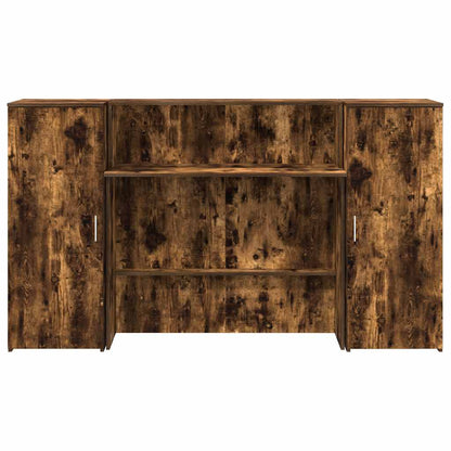 Reception Desk Smoked Oak 180x50x103.5 cm Engineered Wood