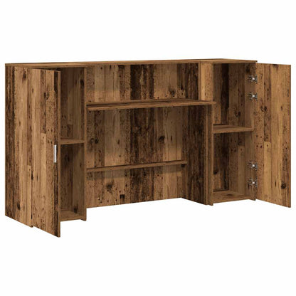 Reception Desk Old Wood 180x50x103.5 cm Engineered Wood