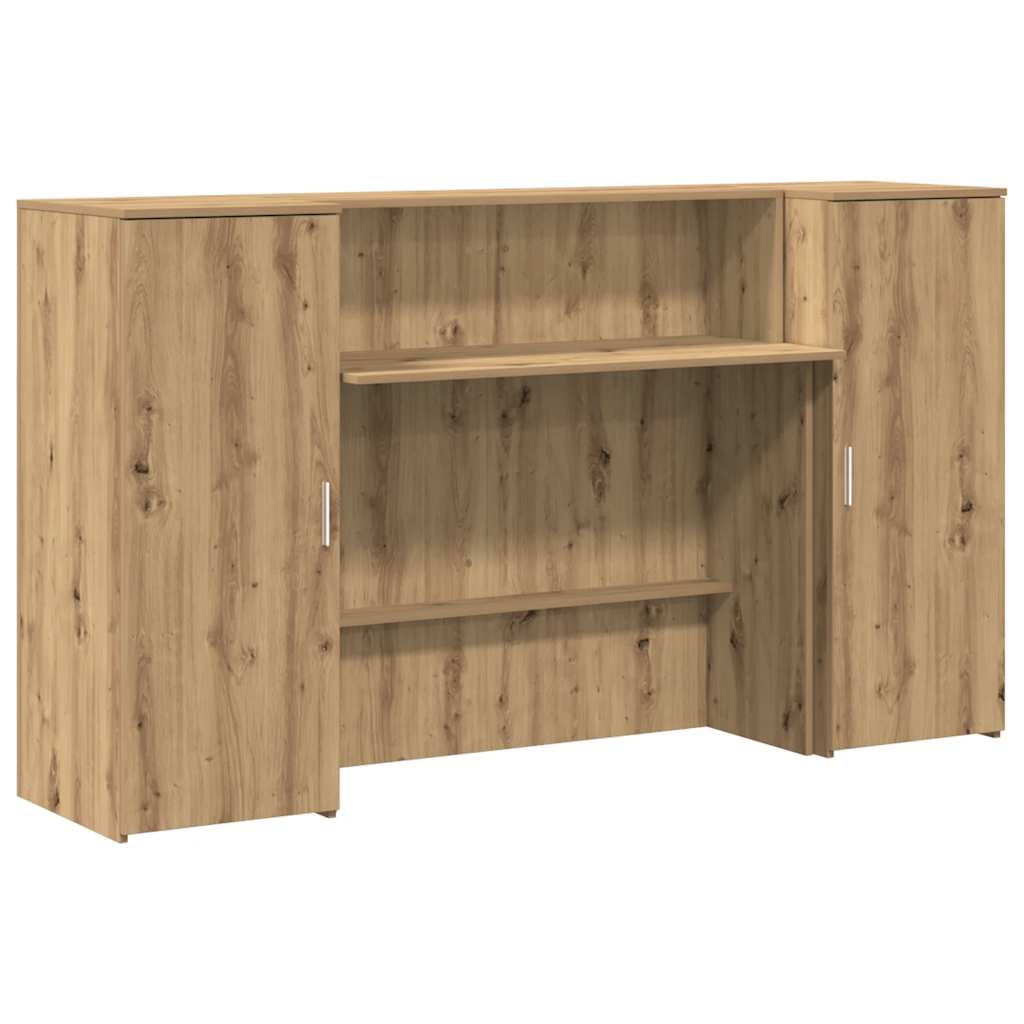 Reception Desk Artisan Oak 180x50x103.5 cm Engineered Wood