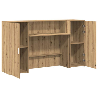 Reception Desk Artisan Oak 180x50x103.5 cm Engineered Wood