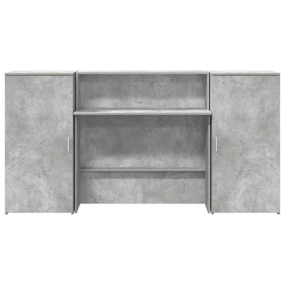 Reception Desk Concrete Grey 200x50x103.5 cm Engineered Wood