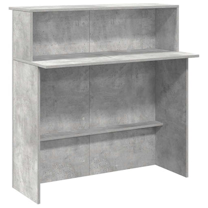 Reception Desk Concrete Grey 200x50x103.5 cm Engineered Wood