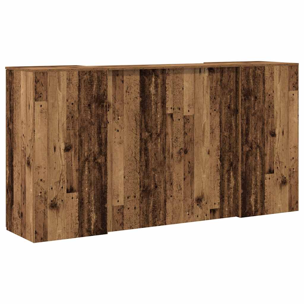 Reception Desk Old Wood 200x50x103.5 cm Engineered Wood