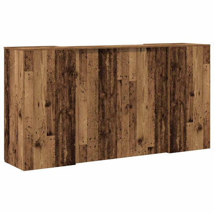 Reception Desk Old Wood 200x50x103.5 cm Engineered Wood