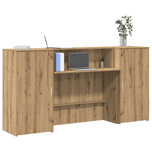 Reception Desk Artisan Oak 200x50x103.5 cm Engineered Wood