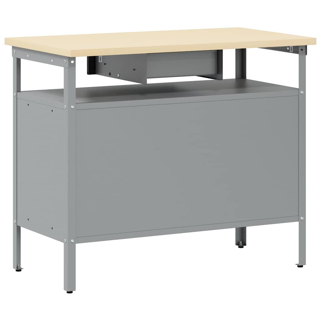 Work Bench with Drawer Black and Grey 100 x 55 x 85 cm
