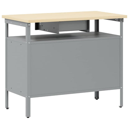 Work Bench with Drawer Black and Grey 100 x 55 x 85 cm