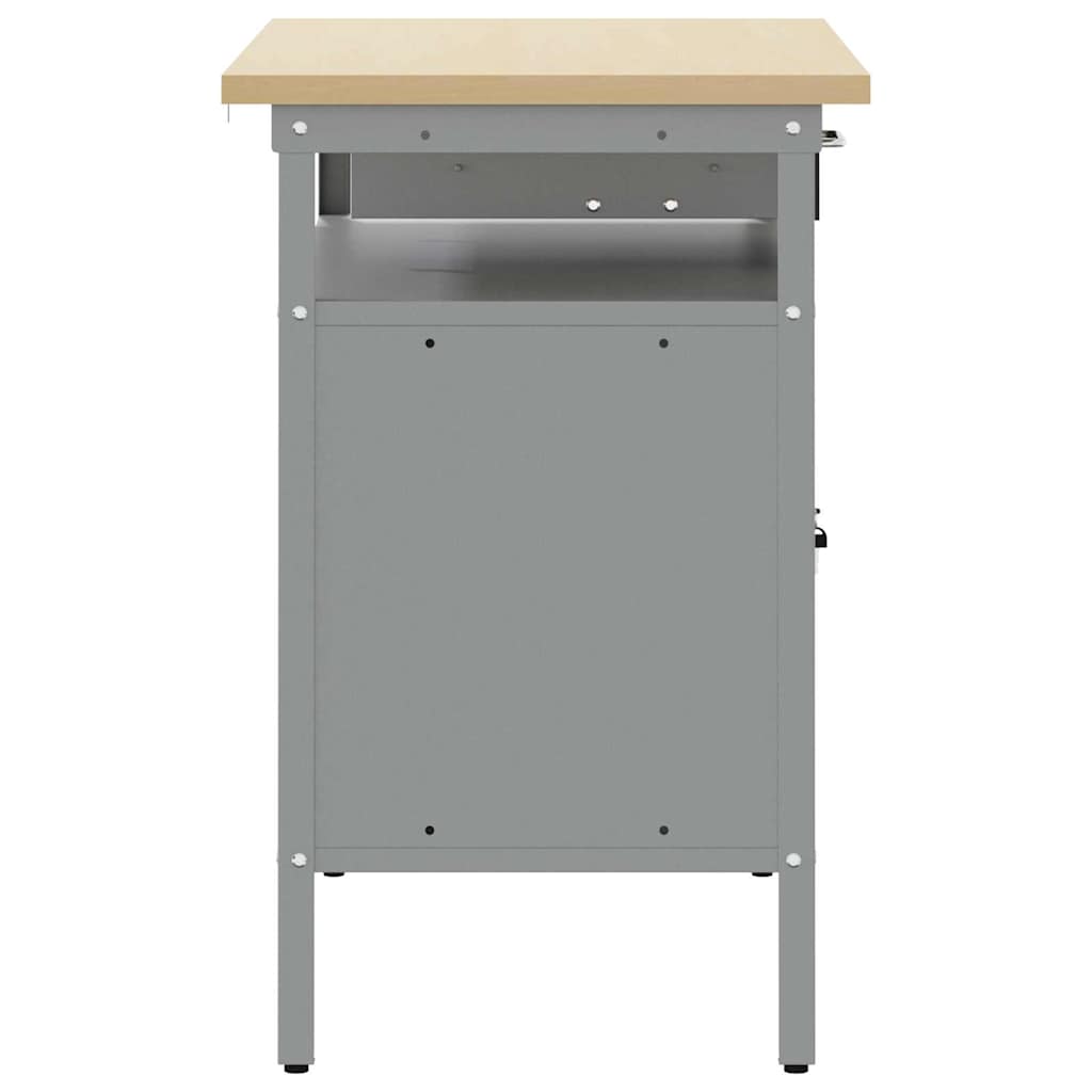 Work Bench with Drawer Black and Grey 100 x 55 x 85 cm