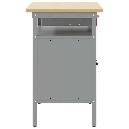 Work Bench with Drawer with Shelf Red and Grey 100 x 55 x 85 cm