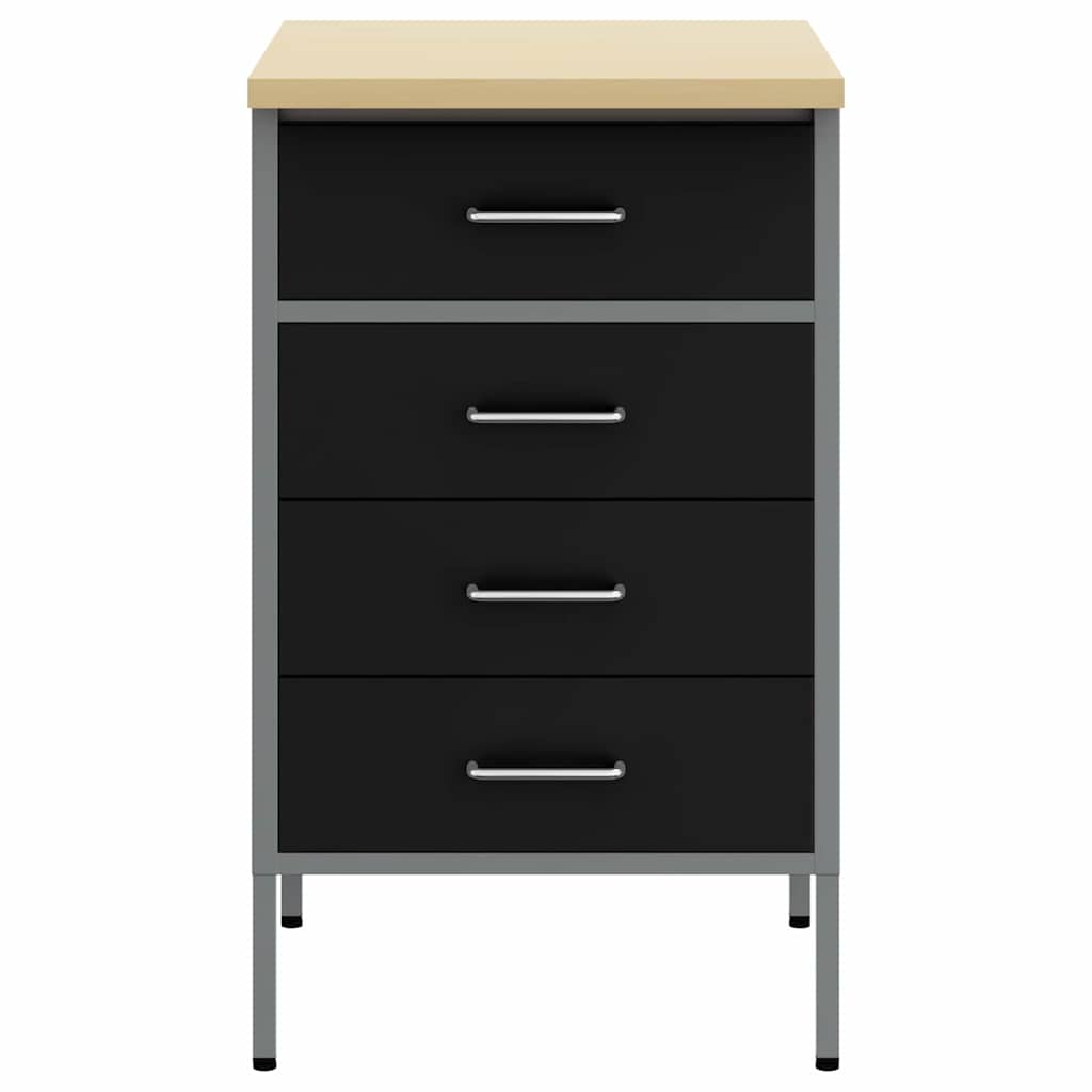 Work Bench with Drawer Black and Grey 50 x 55 x 85 cm