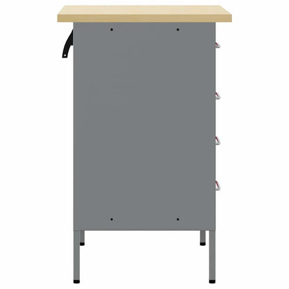 Work Bench with Drawer Red and Grey 50 x 55 x 85 cm