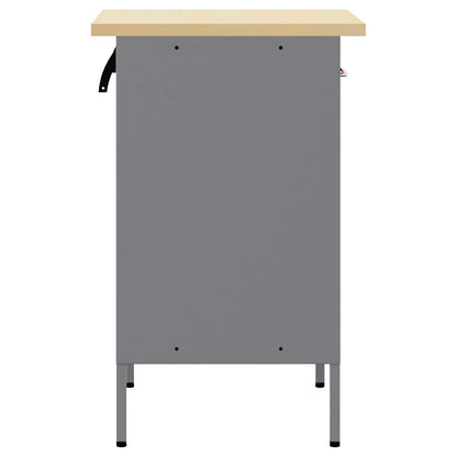 Work Bench with Drawer with Lock Red and Grey 50 x 55 x 85 cm