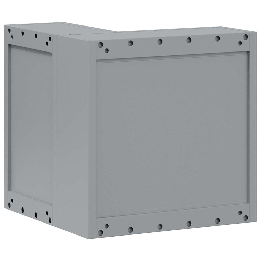 Tool Cabinet with Shelf Black and Grey 55 x 55 x 55 cm