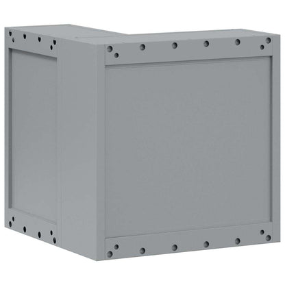 Tool Cabinet with Shelf Black and Grey 55 x 55 x 55 cm