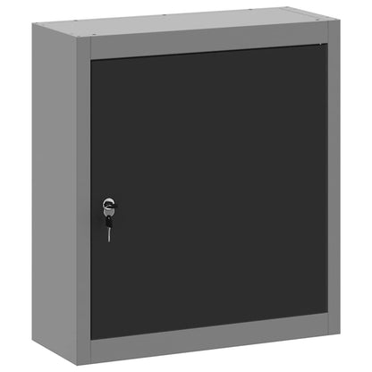 Tool Cabinet with Shelf Black and Grey 50 x 20 x 55 cm