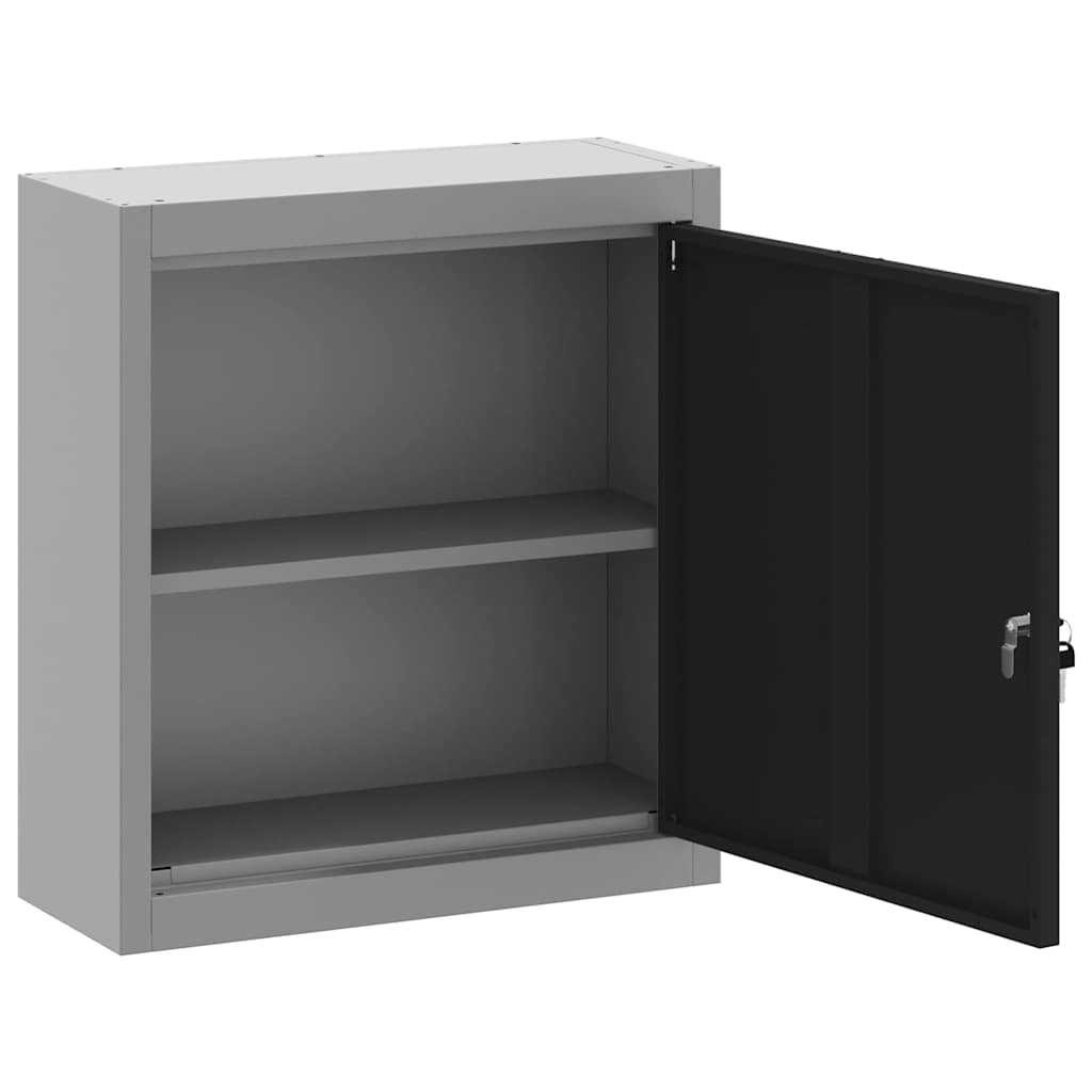 Tool Cabinet with Shelf Black and Grey 50 x 20 x 55 cm