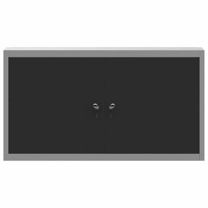Tool Cabinet with Shelf Black and Grey 100 x 20 x 55 cm