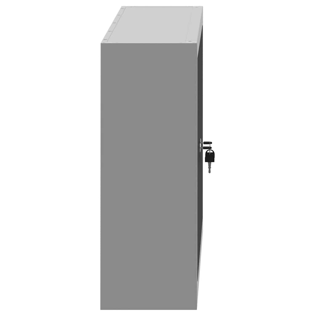 Tool Cabinet with Shelf Black and Grey 100 x 20 x 55 cm