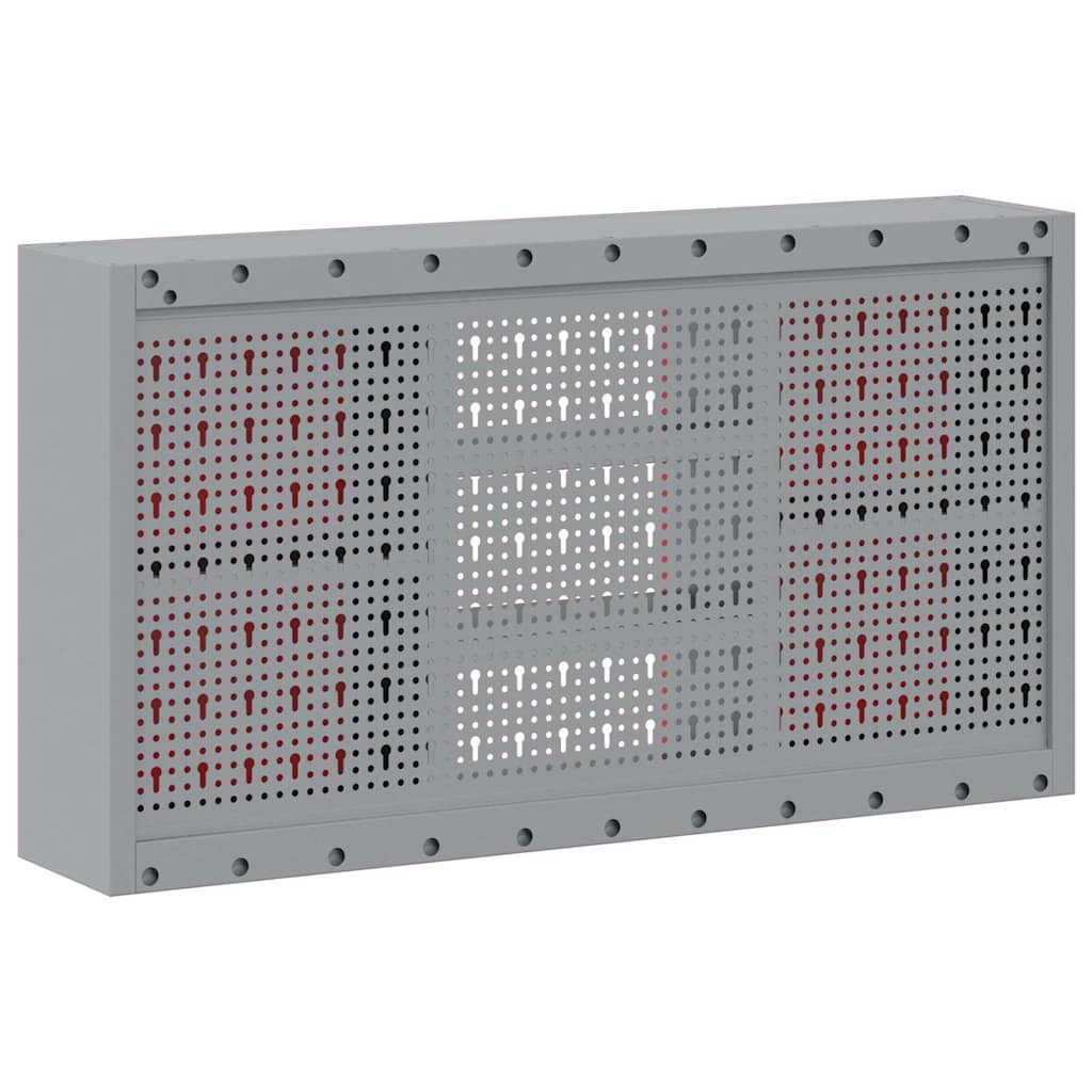 Tool Cabinet with Shelf with Lock Red and Grey 100 x 20 x 55 cm