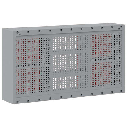 Tool Cabinet with Shelf with Lock Red and Grey 100 x 20 x 55 cm