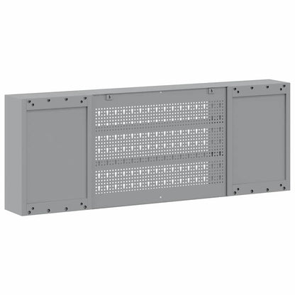 Tool Cabinet with Shelf Red and Grey 150 x 20 x 55 cm Steel