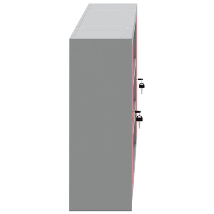 Tool Cabinet with Shelf Red and Grey 150 x 20 x 55 cm Steel