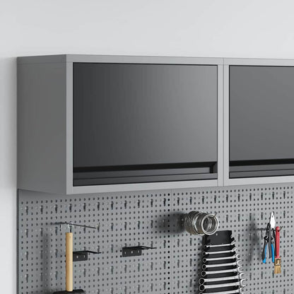 Tool Cabinet with Storage Black and Grey 50 x 25 x 35 cm