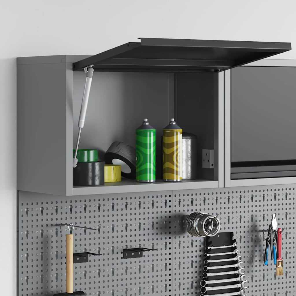 Tool Cabinet with Storage Black and Grey 50 x 25 x 35 cm