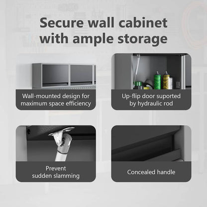 Tool Cabinet with Storage Black and Grey 50 x 25 x 35 cm