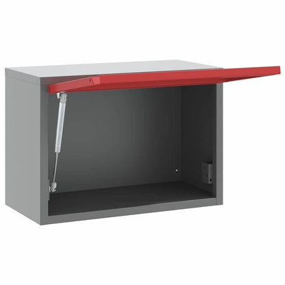 Tool Cabinet with Storage Red and Grey 50 x 25 x 35 cm