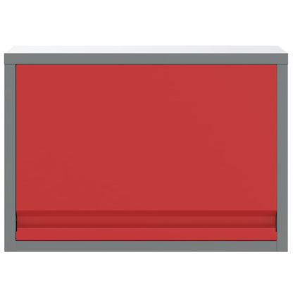 Tool Cabinet with Storage Red and Grey 50 x 25 x 35 cm