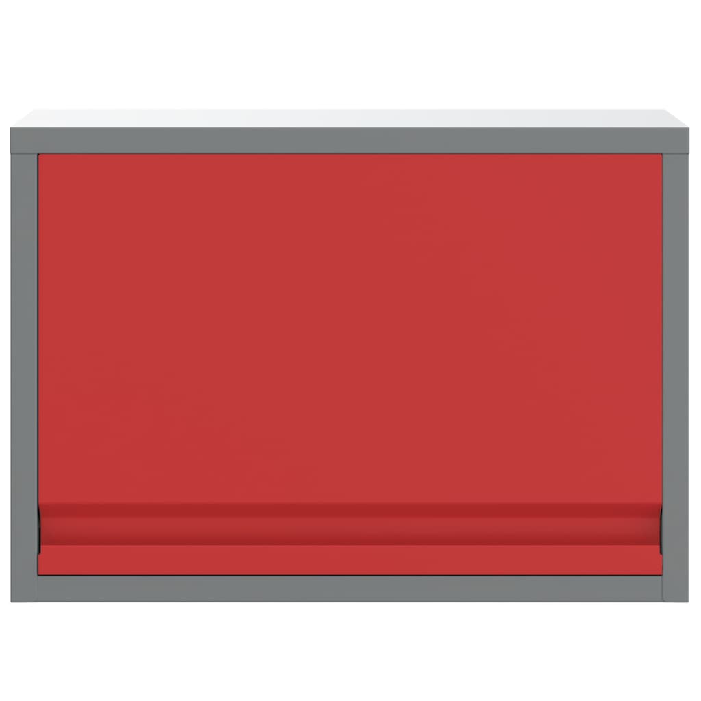 Tool Cabinet with Storage Red and Grey 50 x 25 x 35 cm