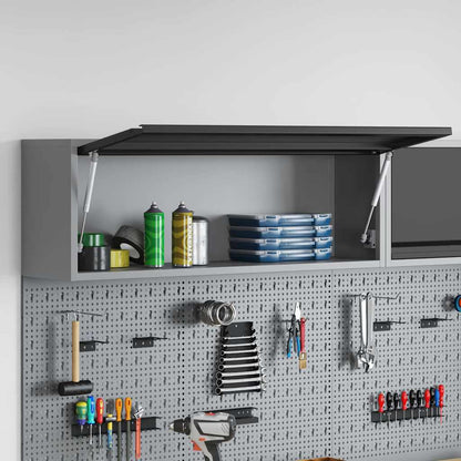 Tool Cabinet with Storage Black and Grey 100 x 25 x 35 cm