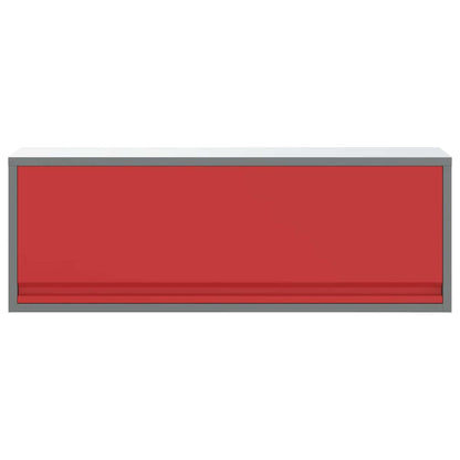 Tool Cabinet with Storage Red and Grey 100 x 25 x 35 cm