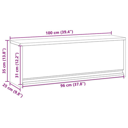 Tool Cabinet with Storage Red and Grey 100 x 25 x 35 cm