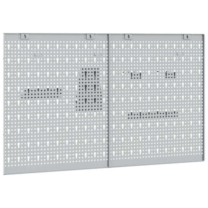 Tool Wall Panel 2 pcs Grey 100 x 1 x 60 cm