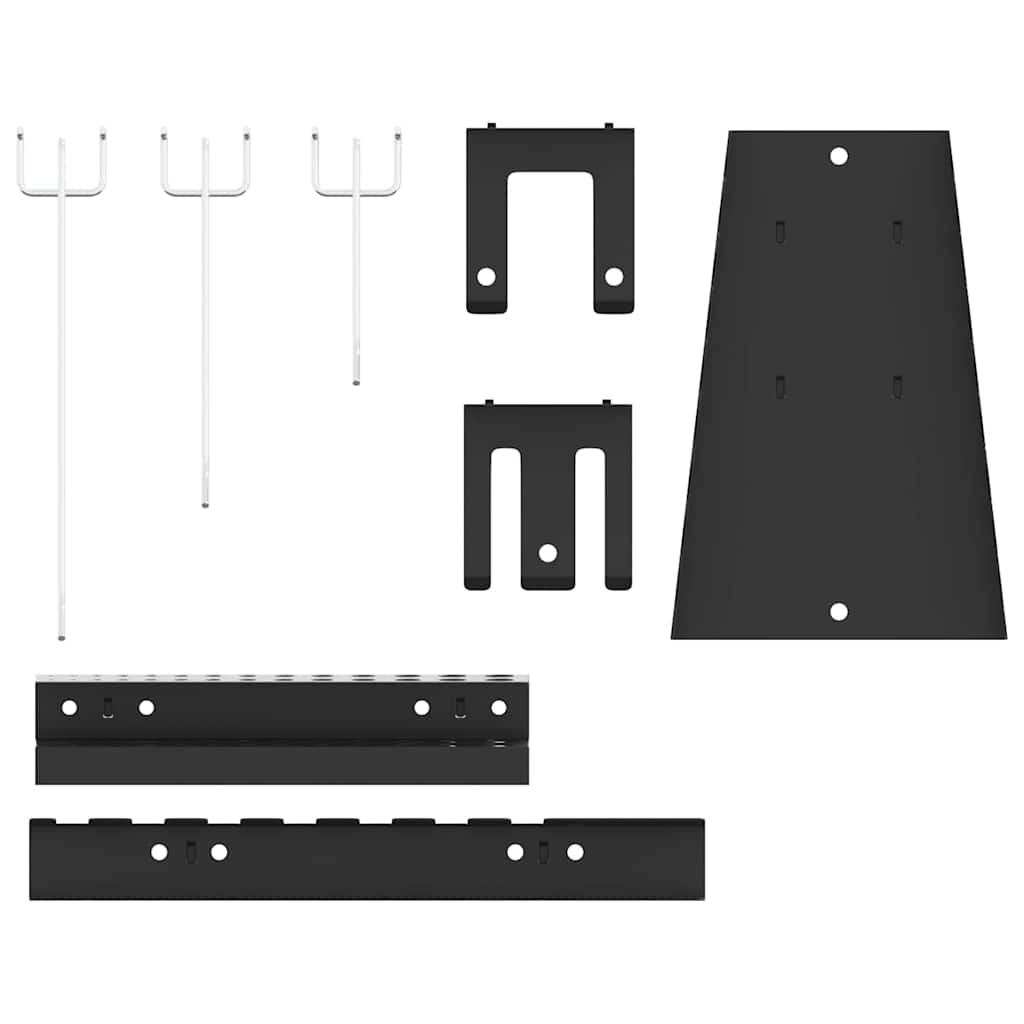 Tool Wall Panel 2 pcs Grey 100 x 1 x 80 cm