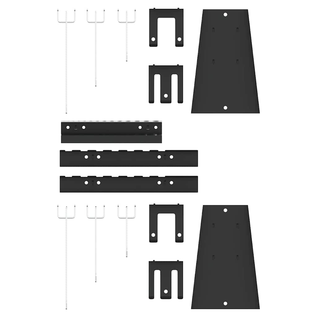 Tool Wall Panel 3 pcs Grey 150 x 1 x 80 cm Steel