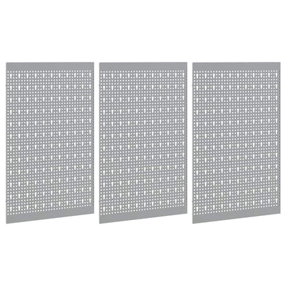Tool Wall Panel 3 pcs Grey 150 x 1 x 80 cm Steel