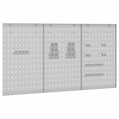 Tool Wall Panel 3 pcs Grey 150 x 1 x 80 cm Steel