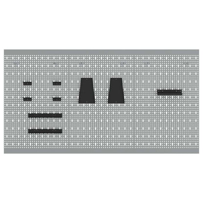 Tool Wall Panel 3 pcs Grey 150 x 1 x 80 cm Steel