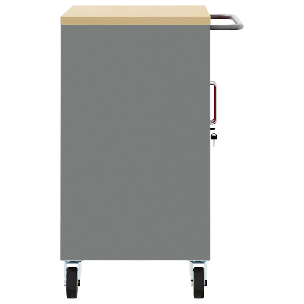 Trolley Rolling Workbench Red and Grey 75 x 45 x 85 cm
