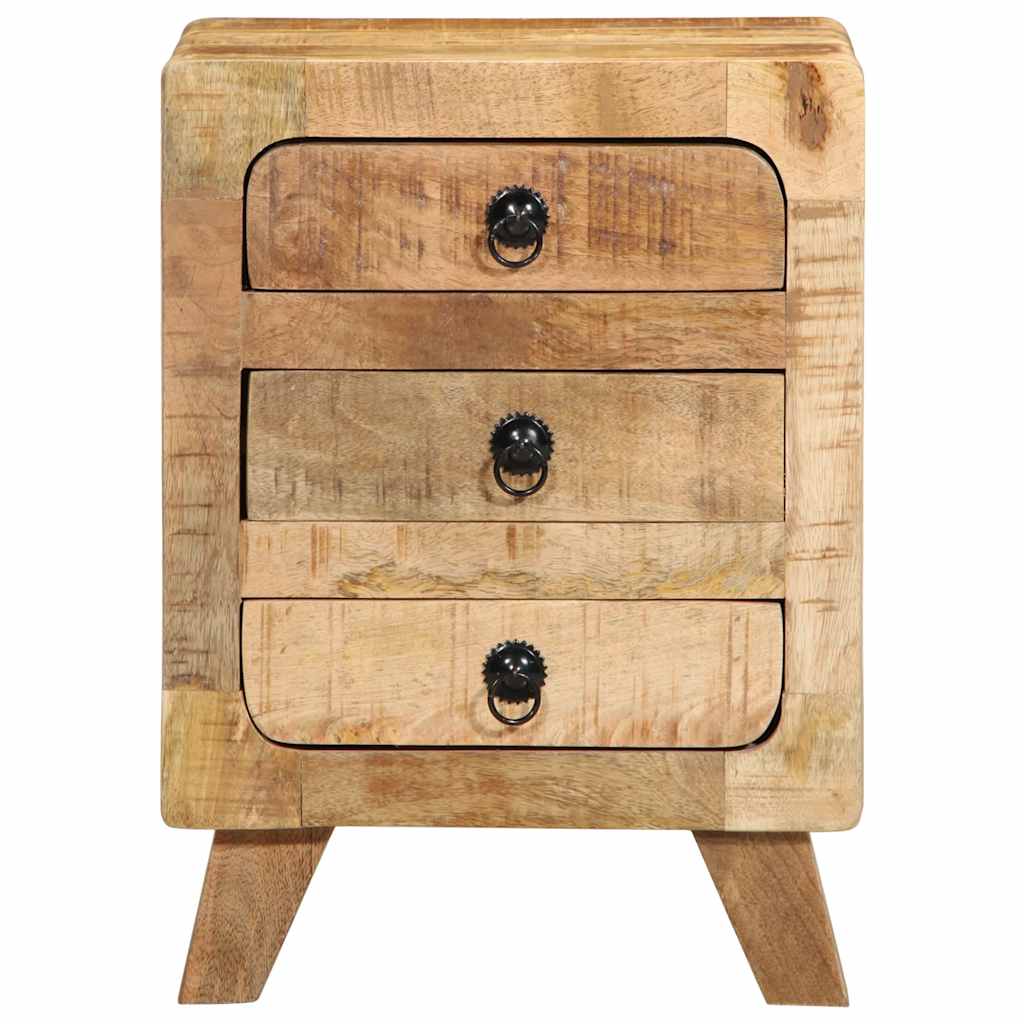 Bedside Cabinet 37x32x50 cm Solid Wood Rough Mango