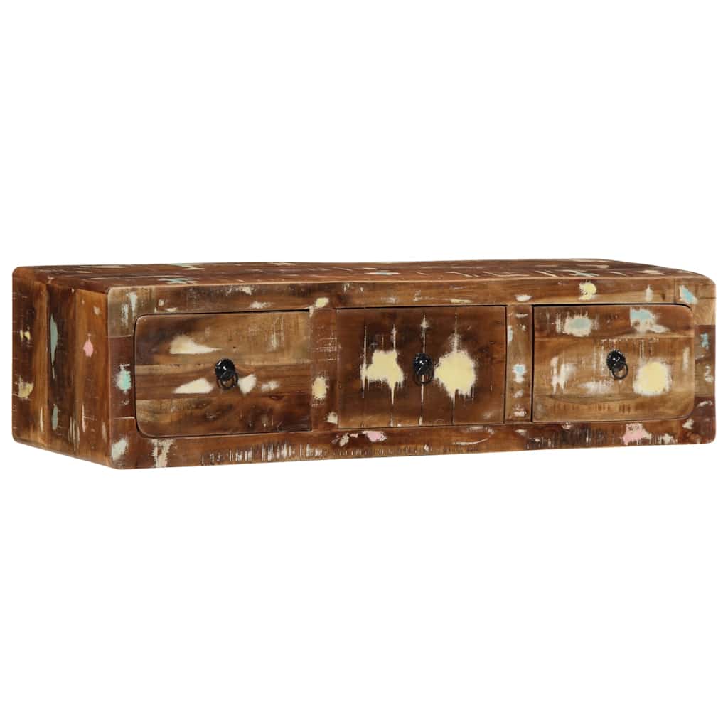 Wall-mounted TV Cabinet 100x32x25 cm Solid Wood Reclaimed
