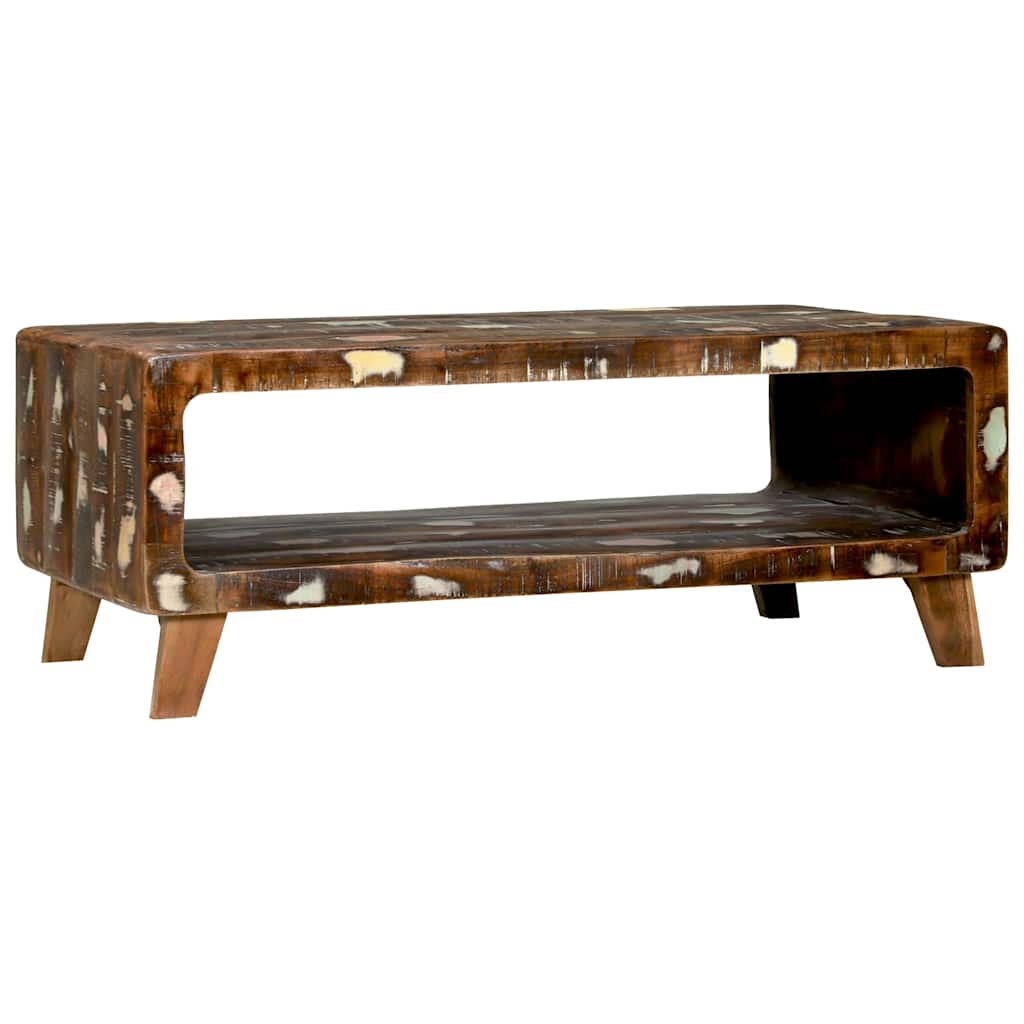 Coffee Table Multicolour 90 x 50 x 35 cm Solid Reclaim Wood