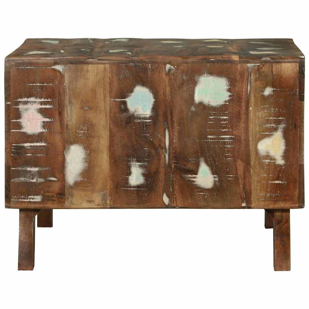 Coffee Table Multicolour 50 x 50 x 35 cm Solid Reclaim Wood